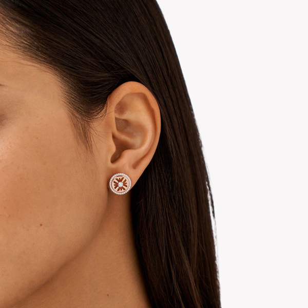Emporio Armani Women's Rose Gold Earrings, Sterling Silver Studs | EG3594221