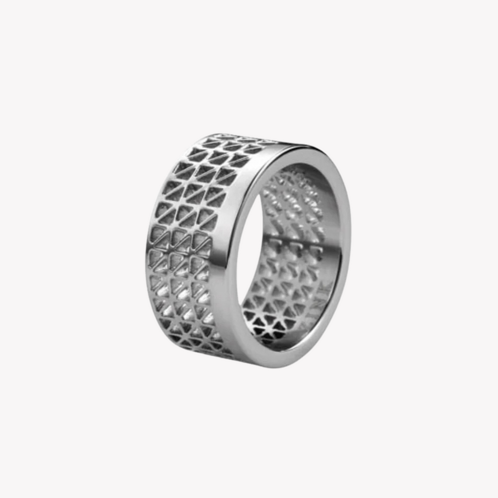 Zink Men's Silver Stainless Steel Ring | Zjrg020sps