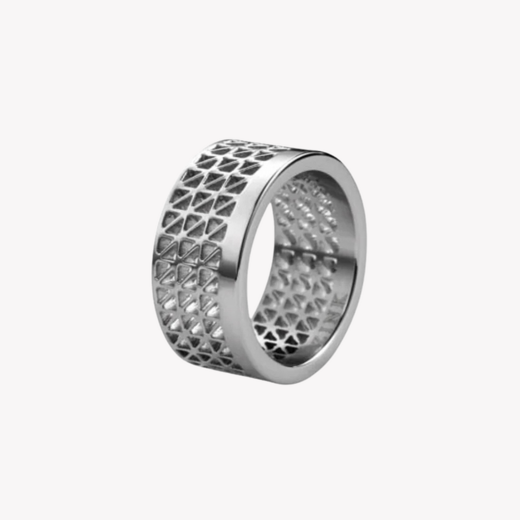 Zink Men's Silver Stainless Steel Ring | Zjrg020sps