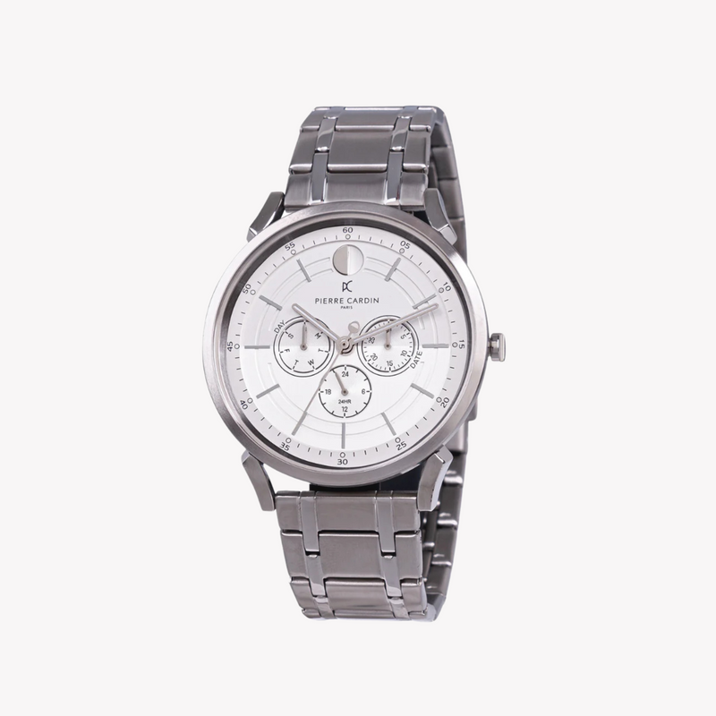 Pierre Cardin Men's Silver Watch, White Dial | Cpi.2107 by i-watch