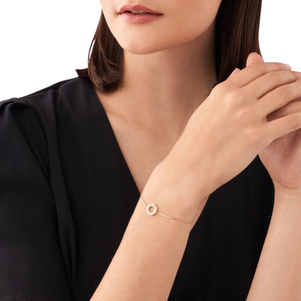 Emporio Armani Women's Rose Gold Bracelet, Sterling Silver with Cubic Zirconia | EG3589221