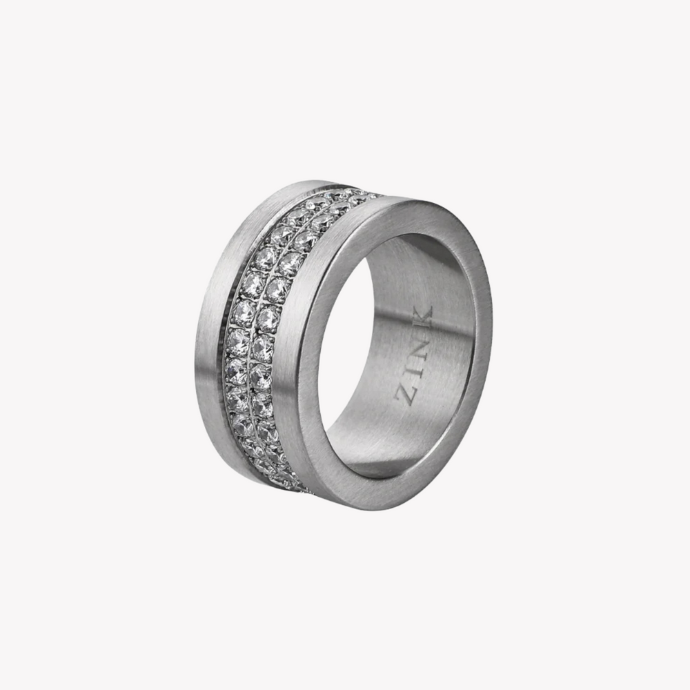 Zink Men's Silver Stainless Steel Ring | Zjrg044s