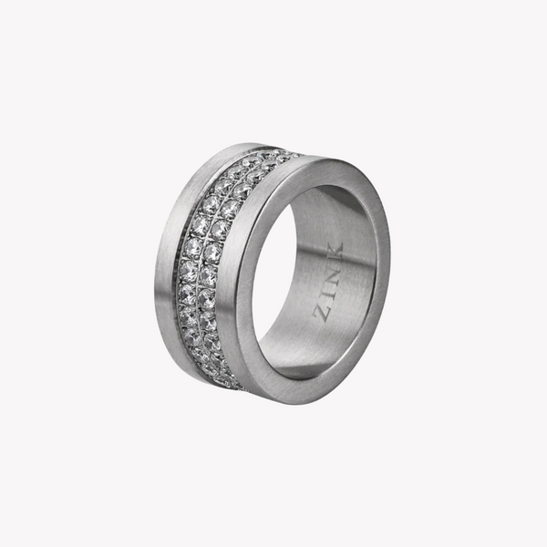 Zink Men's Silver Stainless Steel Ring | Zjrg044s