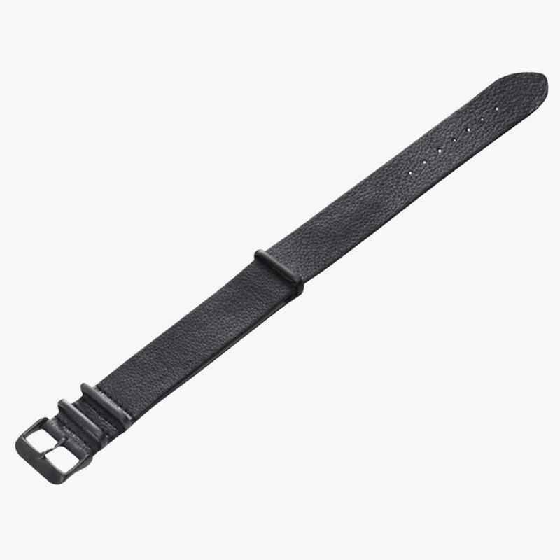 Zink Men's Leather Watch Band - Black | Zlb001bb by i-watch