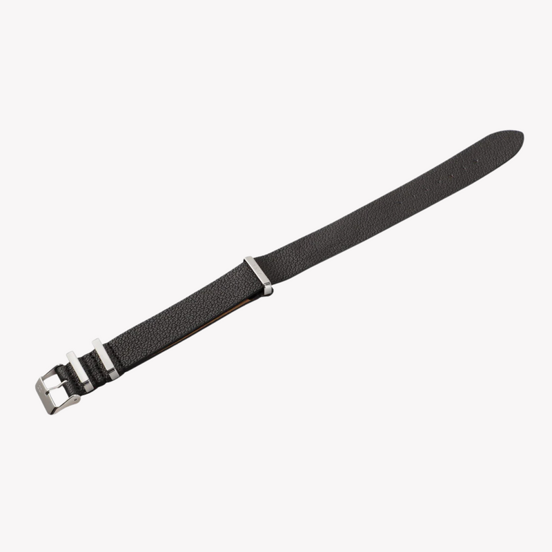 Zink Men's Leather Watch Band - Black | Zlb001bs by i-watch