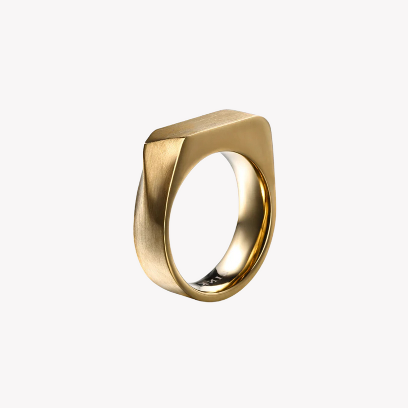 Zink Men's Gold Stainless Steel Ring | Zjrg027gm