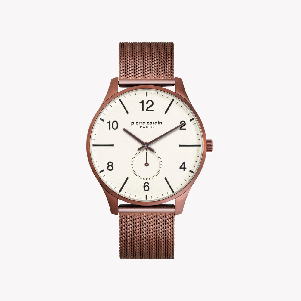 Pierre Cardin Men's Copper Stainless Steel Watch, White Dial | Pc902671f124 by i-watch