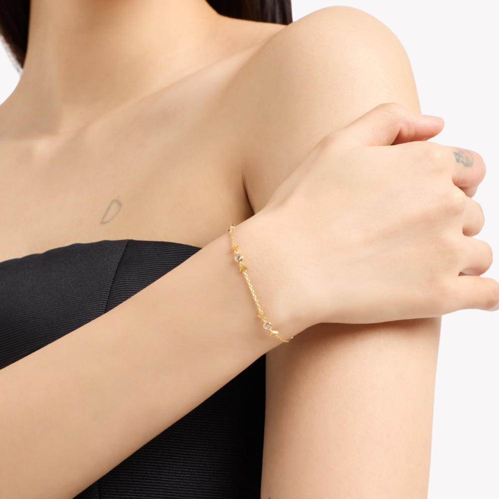 Emporio Armani Women's Gold Bracelet, Eagle Logo & Zirconia | EG3619710