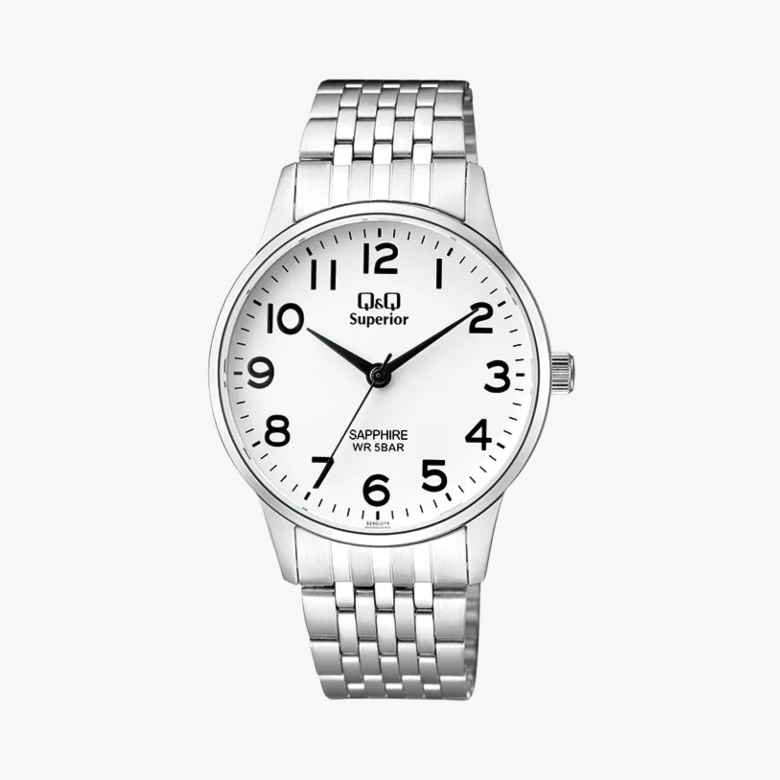 Q&Q SUPERIOR Men's Silver Watch, White Dial | S280J214Y