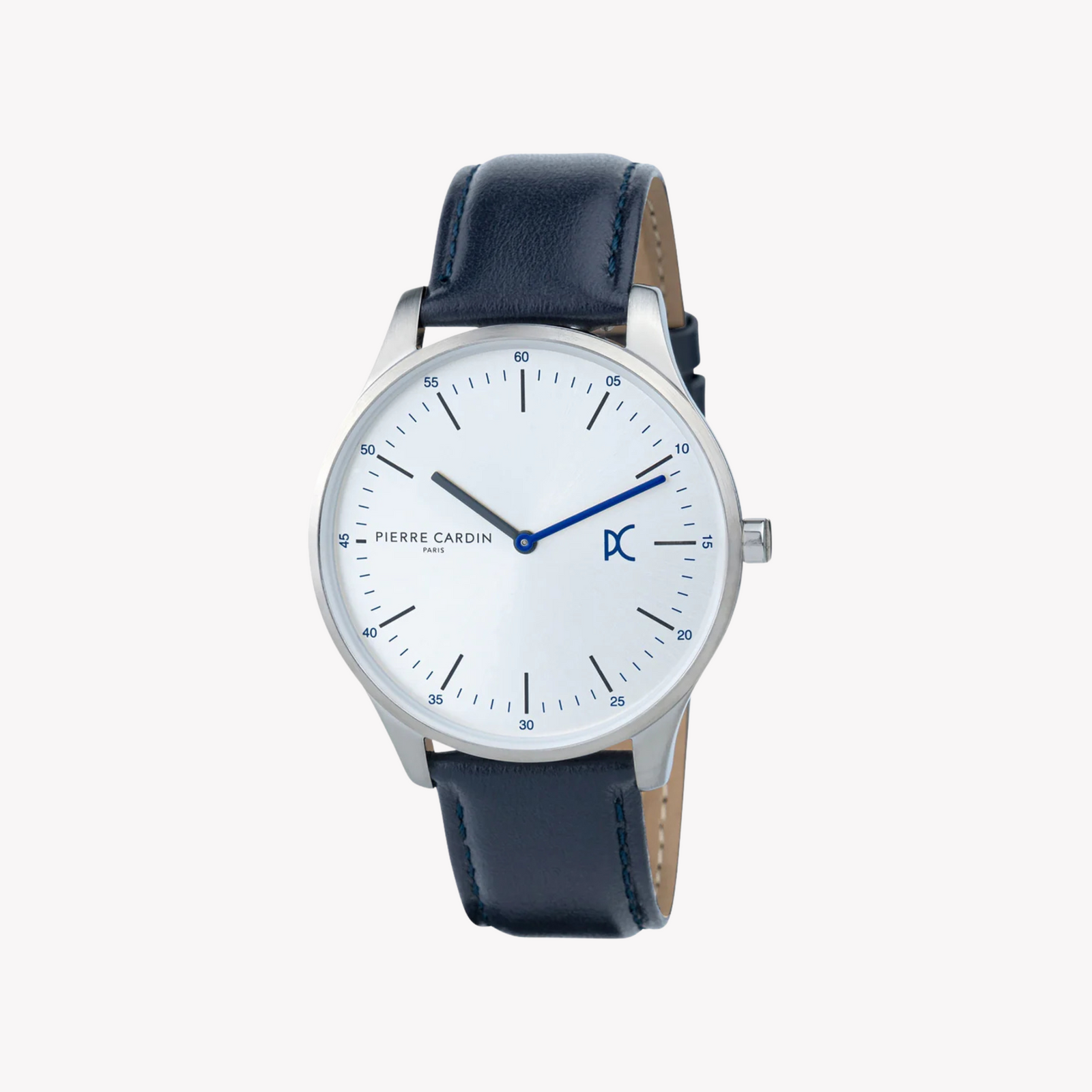 Pierre Cardin Men's Silver Watch, Blue Leather Band | Cba.4001 by i-watch