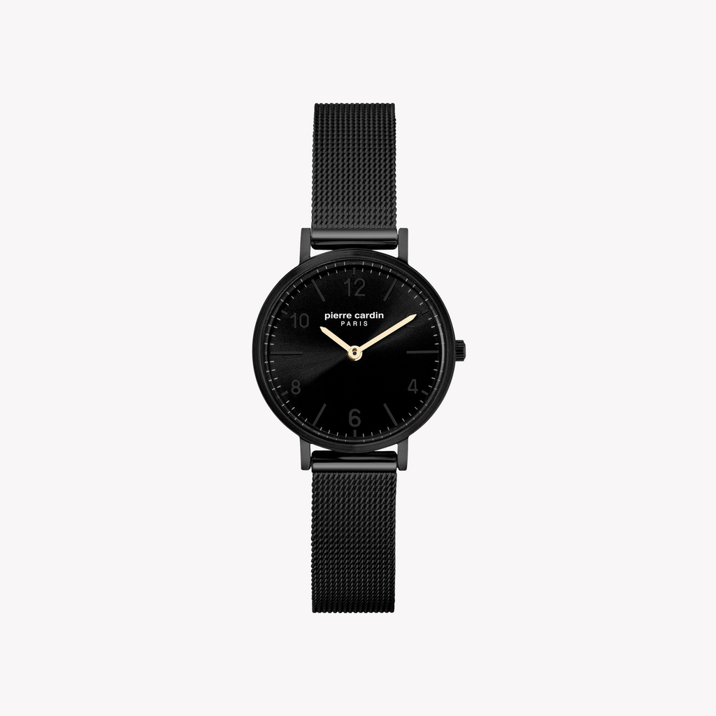 Pierre Cardin Women's Black Stainless Steel Watch, Black Dial | Pc902662f12