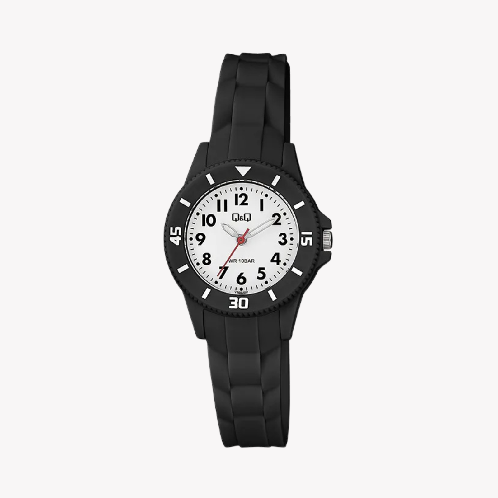 Q&Q Women's Black Women's Watch, White Dial | VS66J001Y