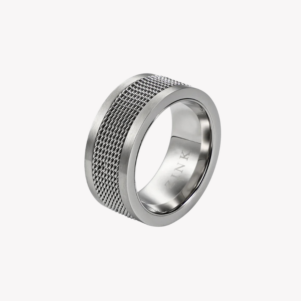 Zink Men's Silver Stainless Steel Ring | Zjrg008sm by i-watch
