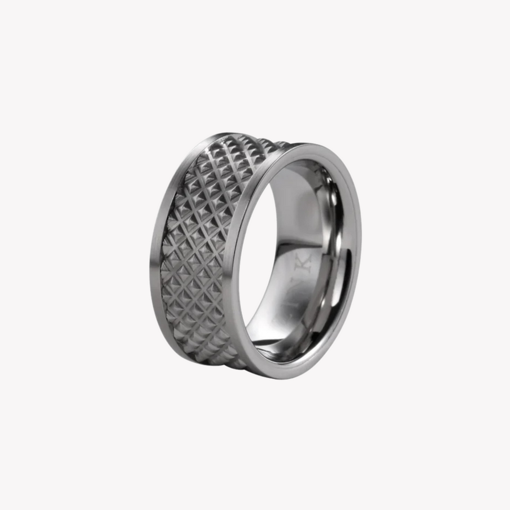 Zink Men's Silver Stainless Steel Ring | Zjrg021sms
