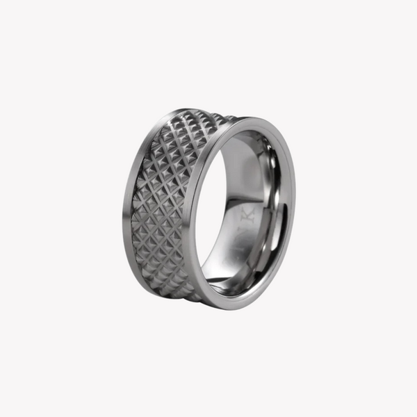 Zink Men's Silver Stainless Steel Ring | Zjrg021sms