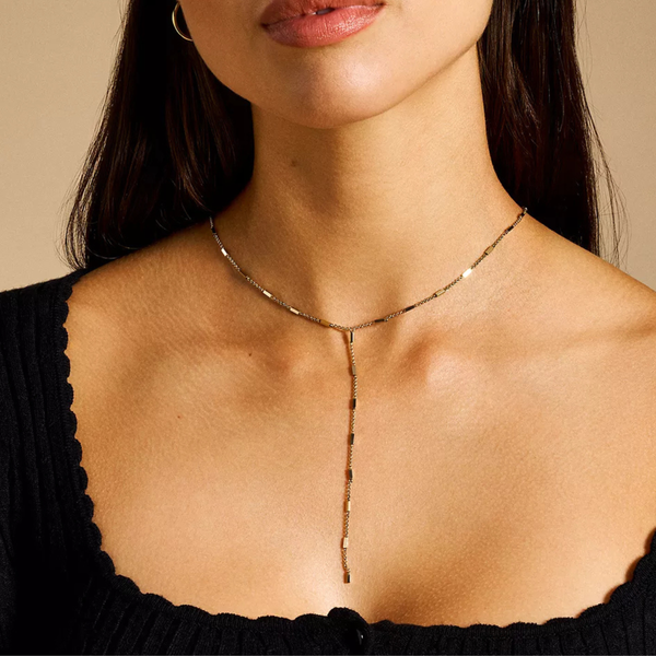 Fossil Women's Gold-Tone Necklace, Ellis All Stacked Up Y-Neck | JF04808710