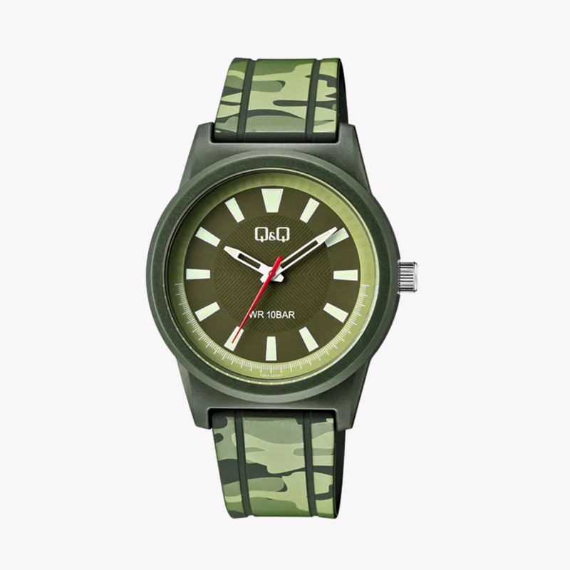 Q&Q Men's Green Men's Watch, Green Dial | V35A-003VY