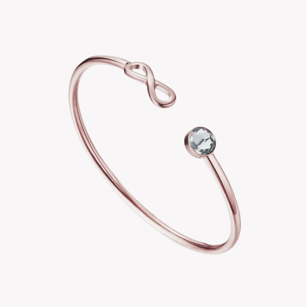 Zink Women's Rose Gold Stainless Steel Bracelet | Zfbg005rgc