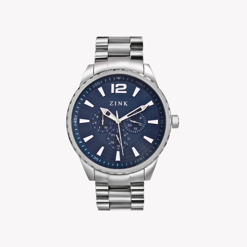 Zink Men's Stainless Steel Blue Dial Watch | Zk131g2s-46 by i-watch