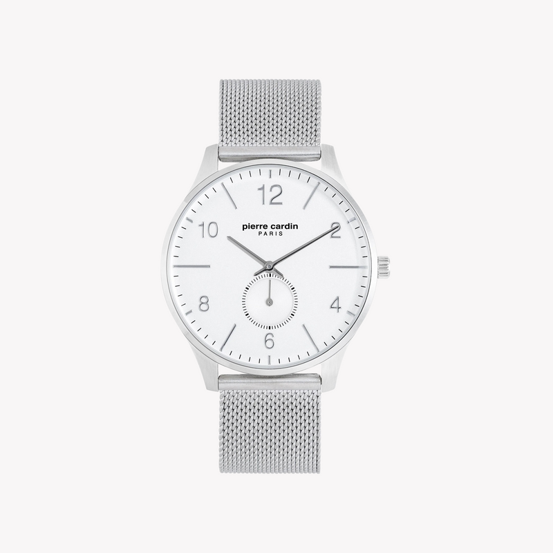 Pierre Cardin Men's Silver Watch, Rose Dial | Pc902671f101 by i-watch