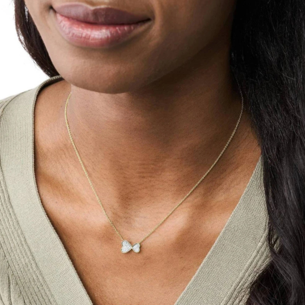 Fossil Women's Gold-Tone Necklace, Sutton Classic Valentine Heart Station | JF03941710
