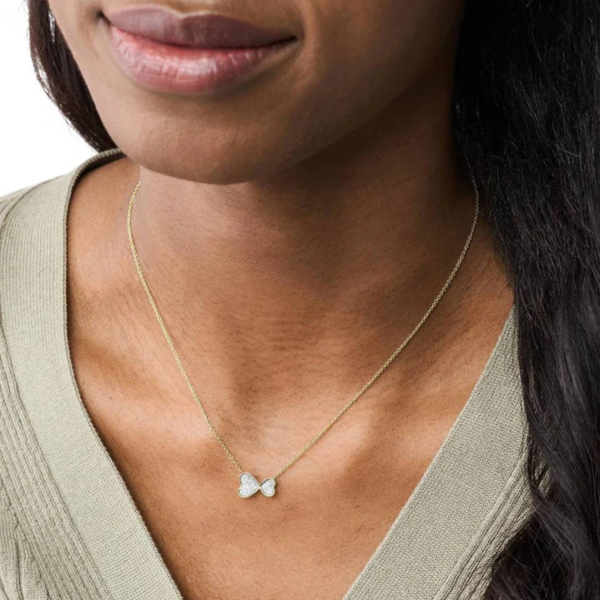 Fossil Women's Gold-Tone Necklace, Sutton Classic Valentine Heart Station | JF03941710
