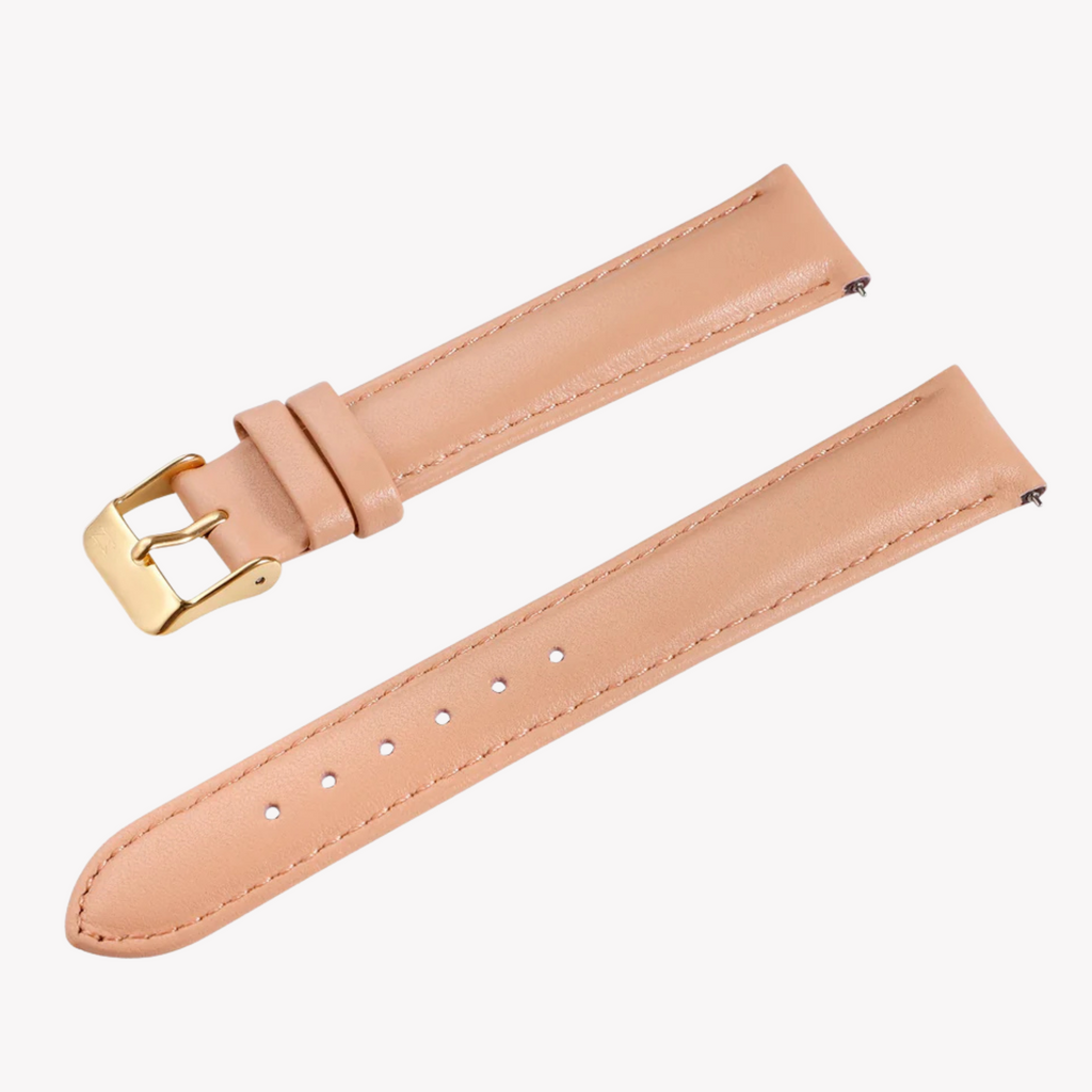 Zink Women's Leather Watch Band - Beige | Zlb007spg
