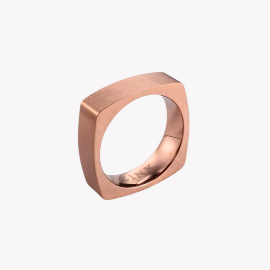 Zink Men's Rose Gold Stainless Steel Ring | Zjrg03411