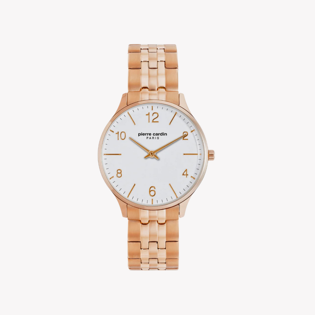 Pierre Cardin Women's Rose Gold Watch, White Dial | Pc902722f120