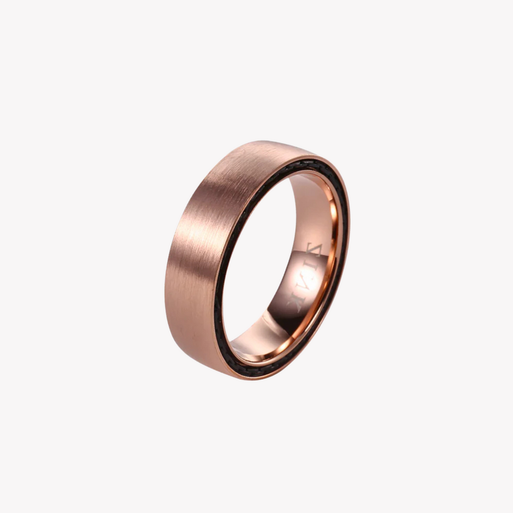 Zink Men's Rose Gold Stainless Steel Ring | Zjrg0358