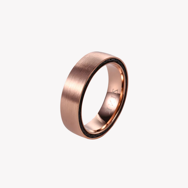 Zink Men's Rose Gold Stainless Steel Ring | Zjrg0358