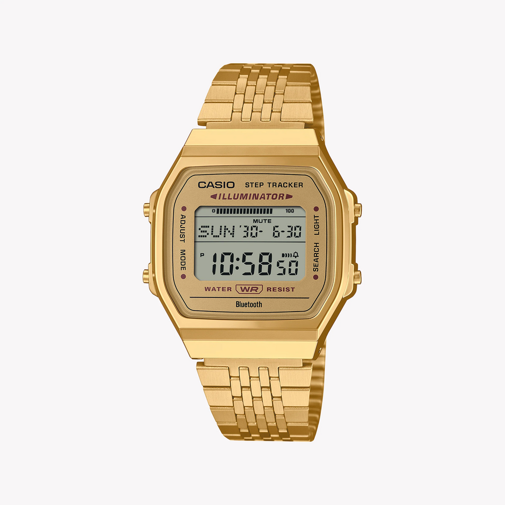 Casio Unisex Gold Resin & Metal Watch, Gold Dial | Abl-100weg-9aef by i-watch
