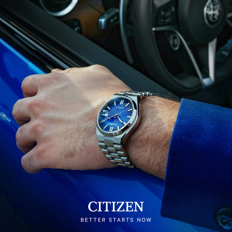 Citizen Nj0151-88l - Elegant Automatic Men's Timepiece With Blue Dial & Stainless Steel Band by i-watch