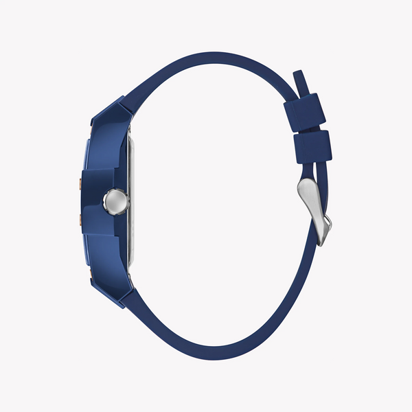 Guess Men's Blue Silicone Watch, Blue Dial | Gw0203g7 by i-watch