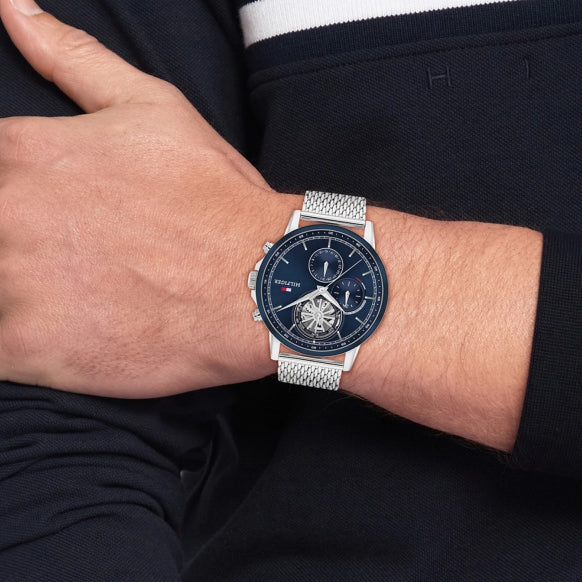TOMMY HILFIGER 1692154 BOLD ELEGANCE - MEN'S STAINLESS STEEL TIMEPIECE WITH BLUE DIAL-i-Watch-4