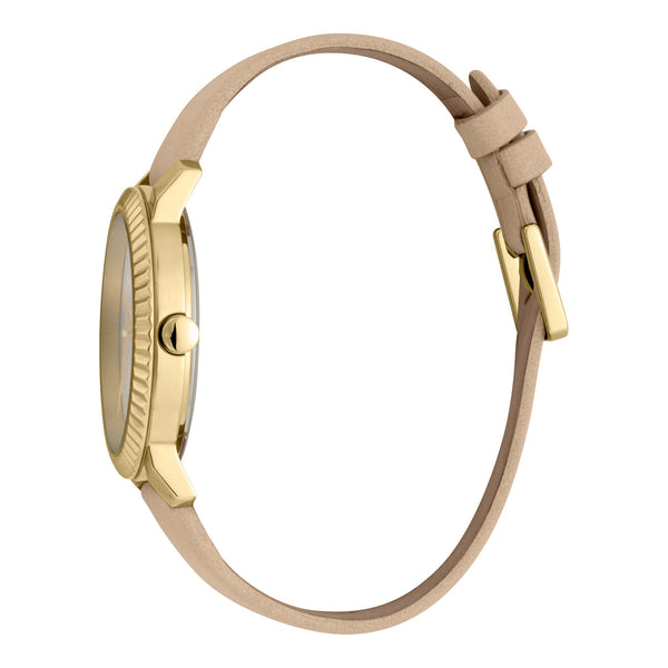 Esprit Women's Watch With Silver Stainless Steel Case And Beige Leather Band by i-watch