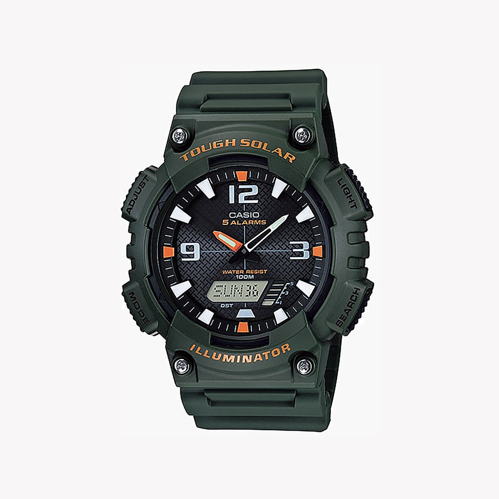 CASIO AQ-S810W-3AVDF - ADVENTURE READY GREEN SOLAR MEN'S WATCH - SPORTY ELEGANCE UNLEASHED