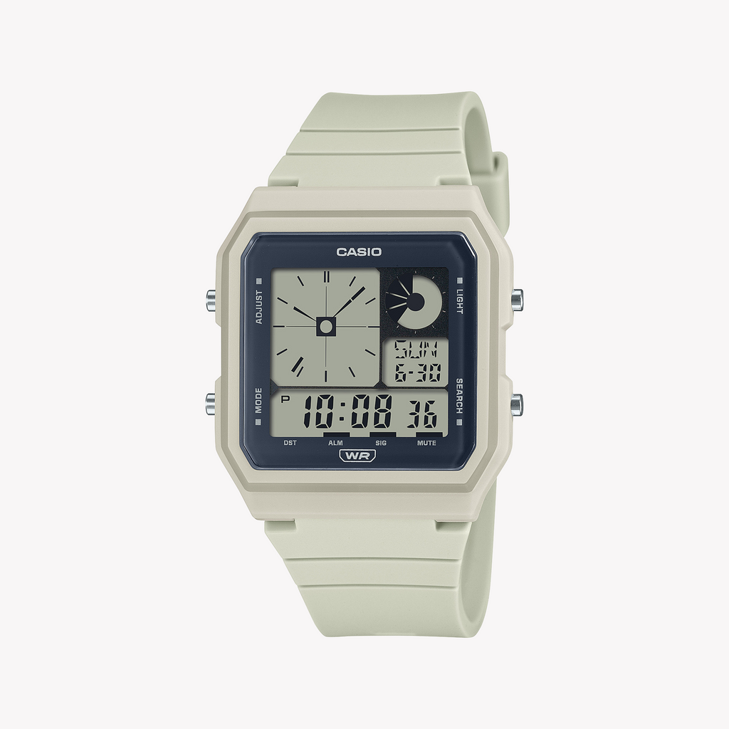 CASIO LF-20W-8ADF MODERN CLASSIC - EMBRACE EVERY MOMENT Unisex Watch with sleek white resin band and digital display