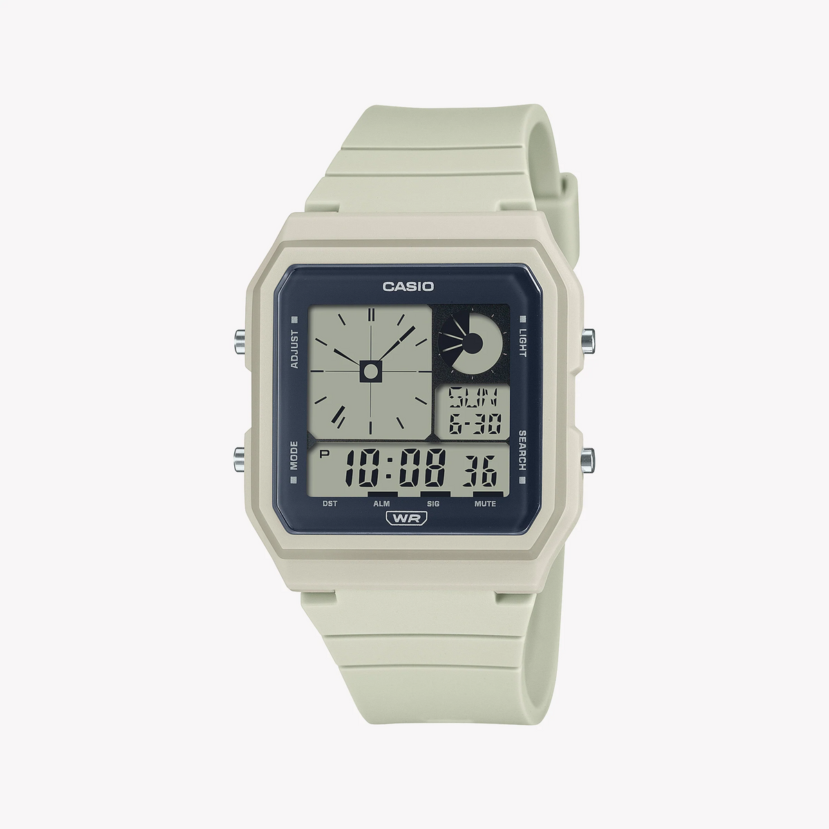 Casio Lf-20w-8adf Modern Classic - Embrace Every Moment Unisex Watch With Sleek White Resin BAnd and Digital Display by i-watch