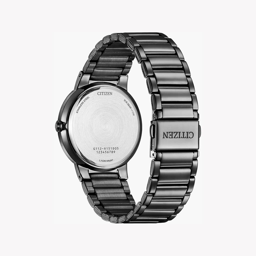 CITIZEN BI5127-51H - BOLD SOPHISTICATION: Men's Black Stainless Steel Watch with Precision Quartz Movement-i-Watch-2