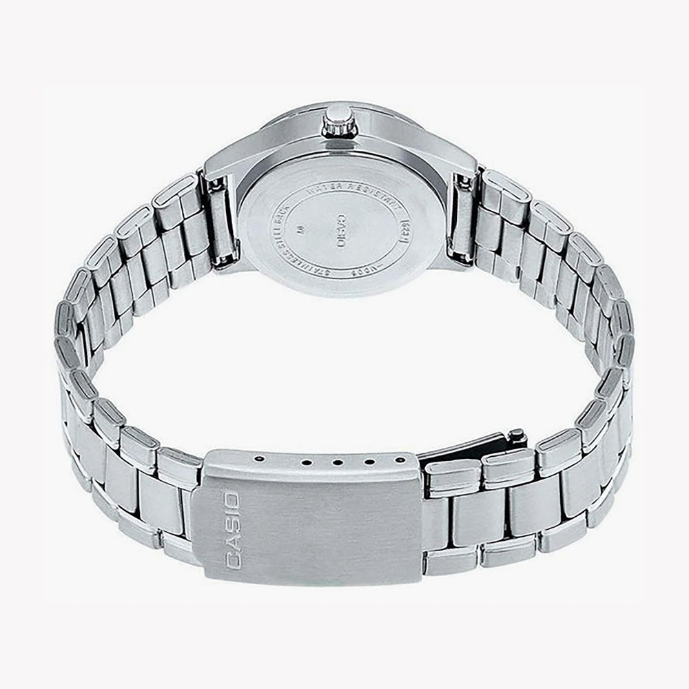 Seiko Men's Silver Stainless Steel Watch, Black Dial | Mtp-V006d-1budf by i-watch