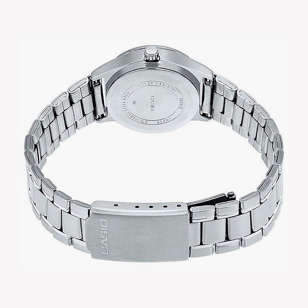 MTP-V006D-1BUDF - CLASSIC SILVER STAINLESS STEEL MEN'S WATCH WITH DAY & DATE FUNCTION-i-Watch-2