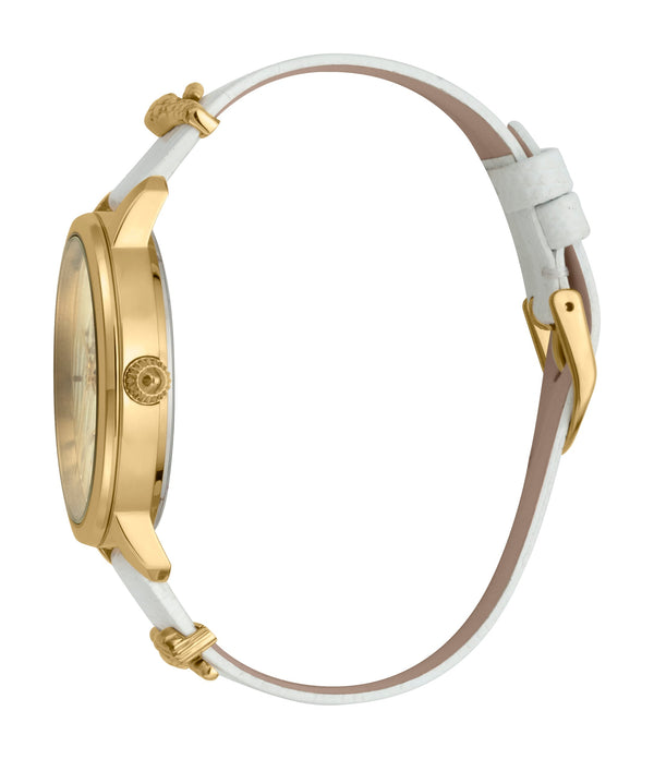 Just Cavalli Women's Gold Stainless Steel Watch, White Leather Case | Jc1l127l0025 by i-watch