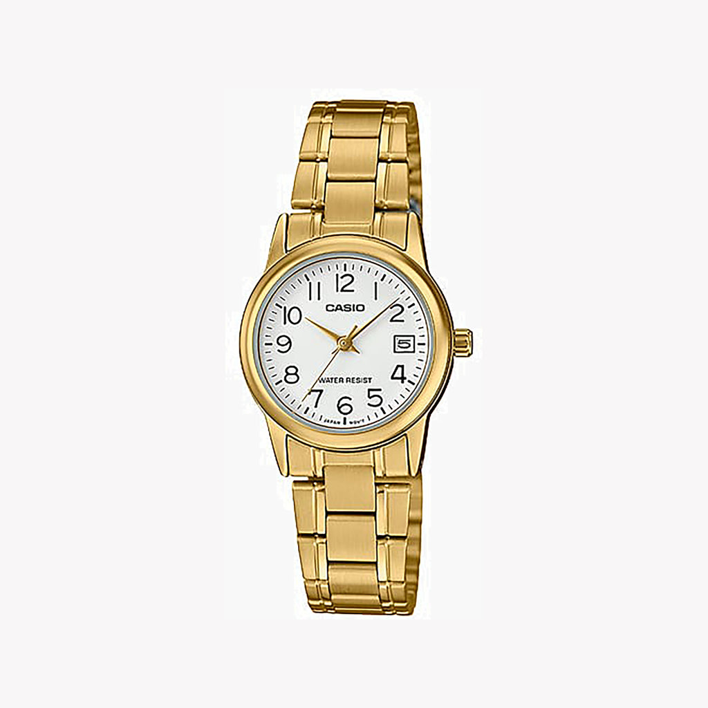 CASIO Women's Watch with Gold Stainless Steel Case and Gold Stainless Steel Band