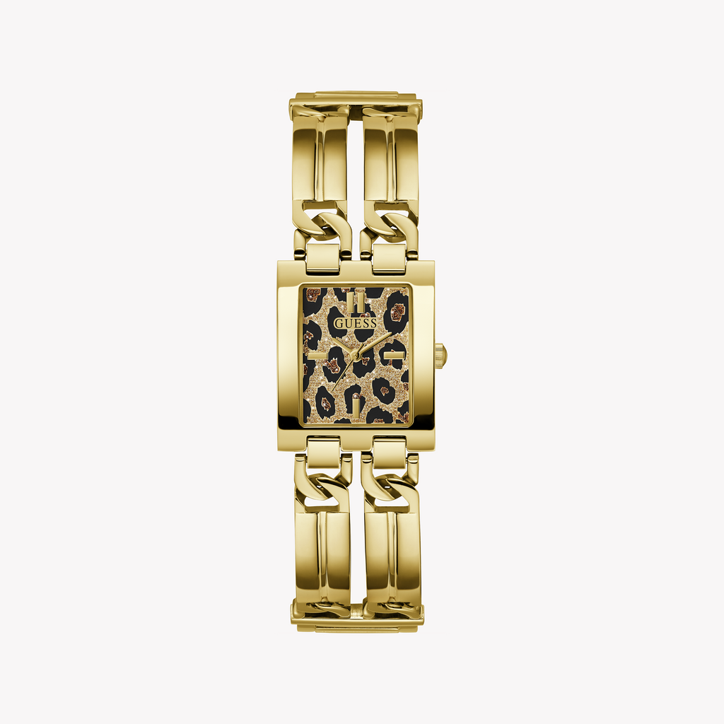 GUESS GW0807L2 VIBRANT LEOPARD - BOLD GOLD WOMEN'S WATCH with Luxe Leopard Dial & Comfort Fit Band