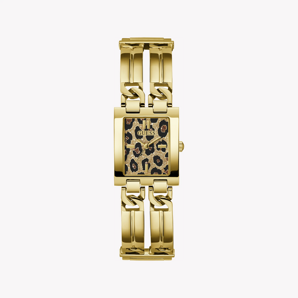 Guess Women's Gold Leopard Dial Watch, Gold Stainless Steel | Gw0807l2 by i-watch