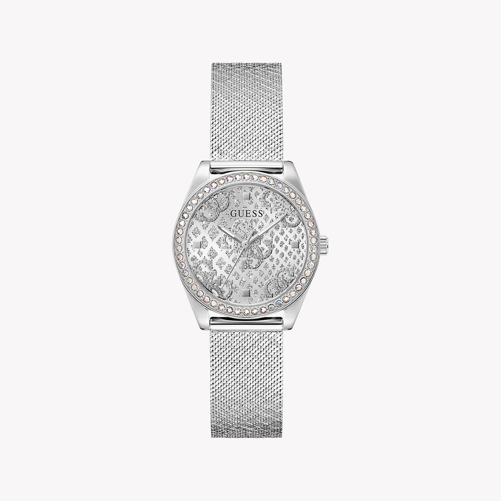 Guess Women's Silver Stainless Steel Watch, Silver Dial | Gw0748l1 by i-watch