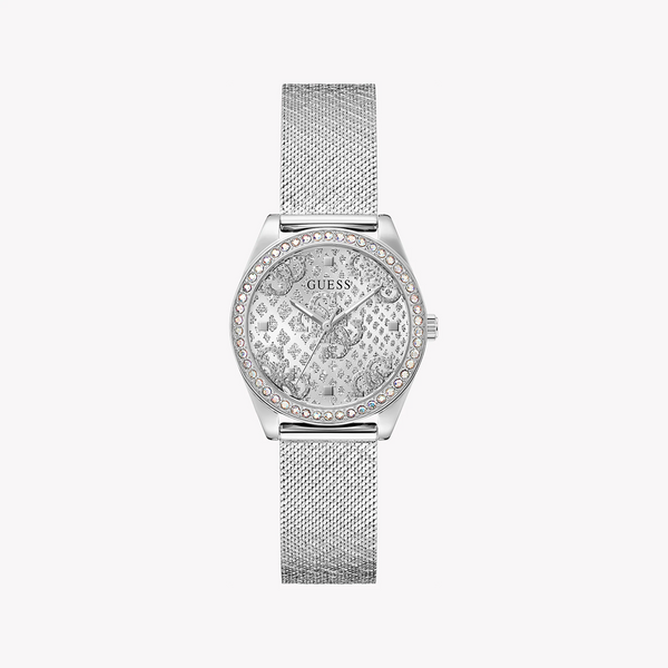 Guess Women's Silver Stainless Steel Watch, Silver Dial | Gw0748l1 by i-watch