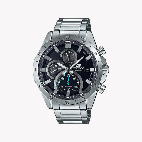 EDIFICE EFR-571D-1AVUEF - MEN’S STAINLESS STEEL CHRONOGRAPH WITH BLACK DIAL & 10 ATM WATER RESISTANCE