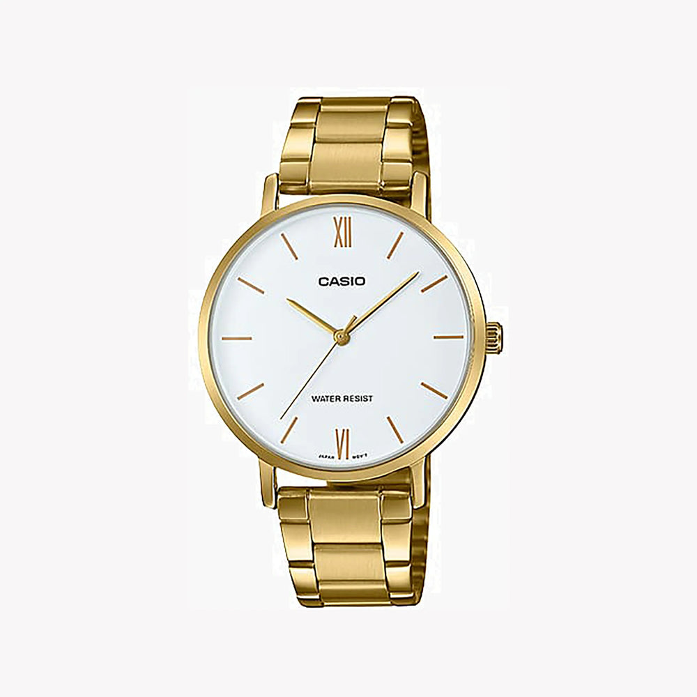 Casio Women's Gold Watch, White Dial | Ltp-Vt01g-7b by i-watch
